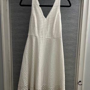 Donna Morgan White Eyelet Silhouette Dress Size 2